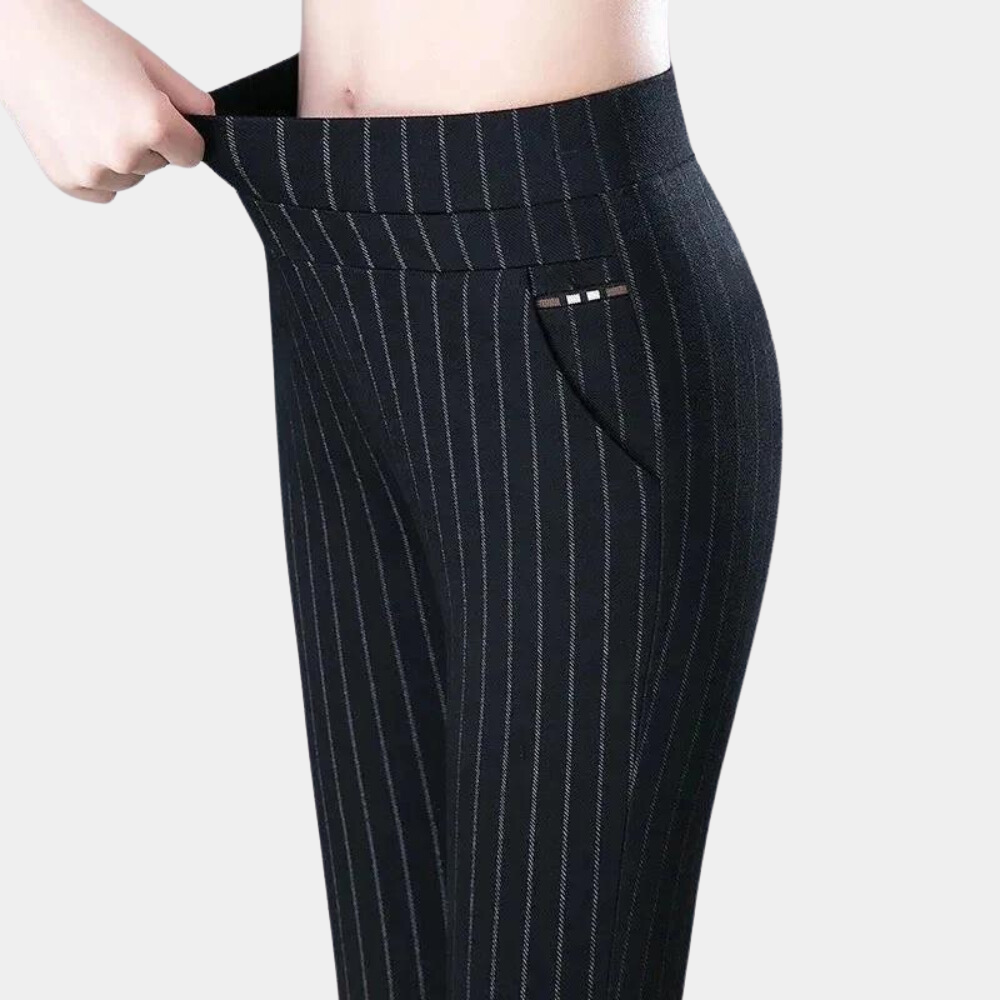 Women's Pants – Slim Fit – High Waist – Stretch Fabrics – Full Length