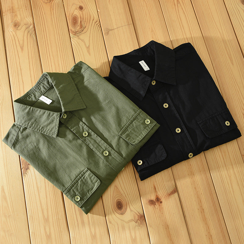 Men's Shirt – Cotton – Relaxed Fit – Short Sleeve – Workwear Style