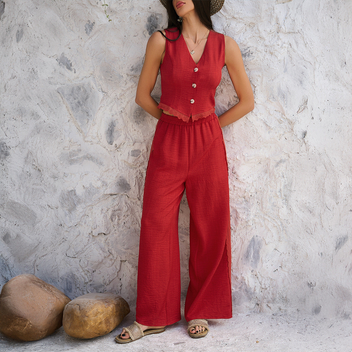 Ladies Gilet – Tailored Fit – Lace Trim – Lightweight and Breathable