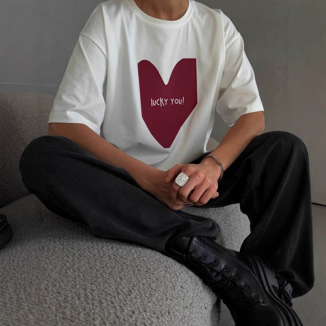 Women's T-shirt – Oversized Fit – Graphic Print – Round Neck – Casual Style