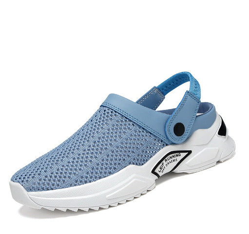 Men's sandals – Closed toe – Breathable mesh – Adjustable heel strap – Casual fit