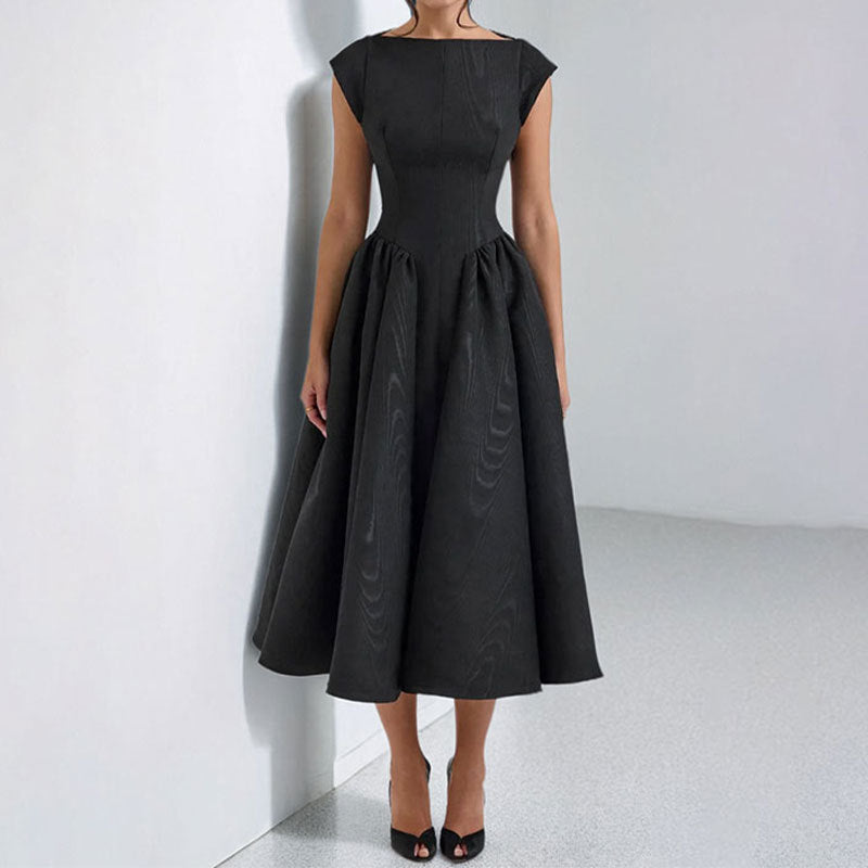 Women's midi dress – A-line silhouette – Fitted – Sleeveless with back detail