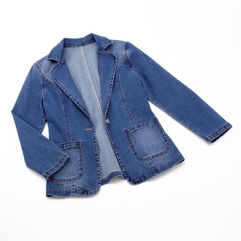 Denim blazer - stijlvolle damesjas in blauw