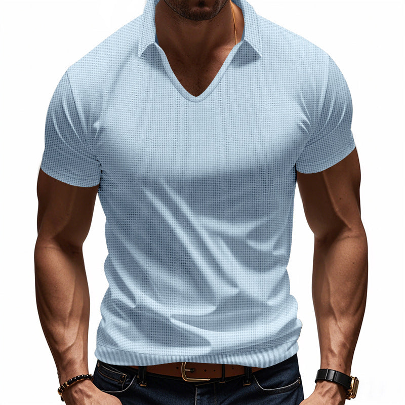 Men's Polo Shirt – Relaxed Fit – V-neck – Casual