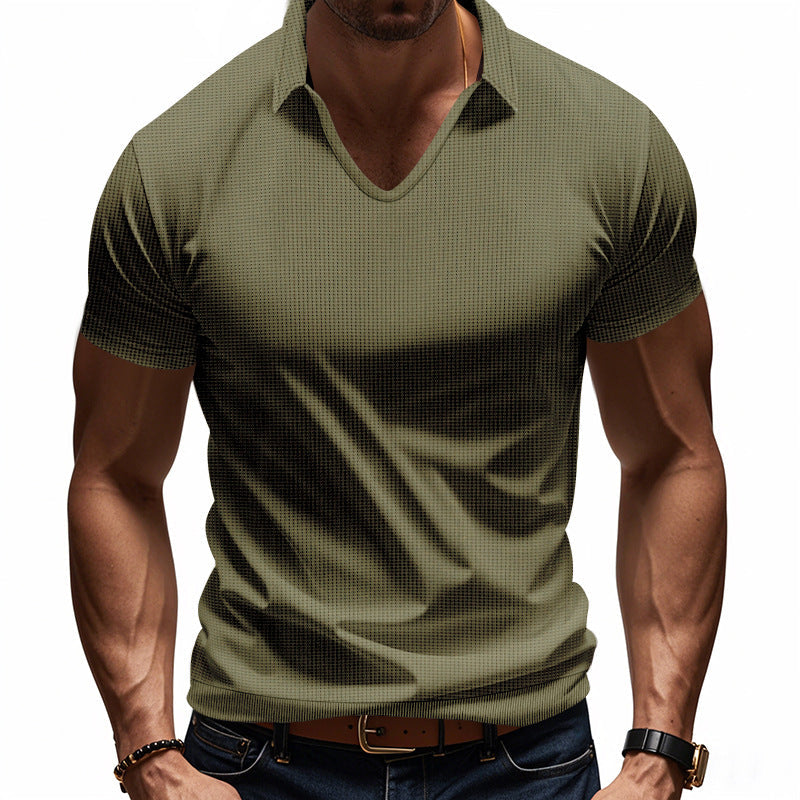 Men's Polo Shirt – Relaxed Fit – V-neck – Casual