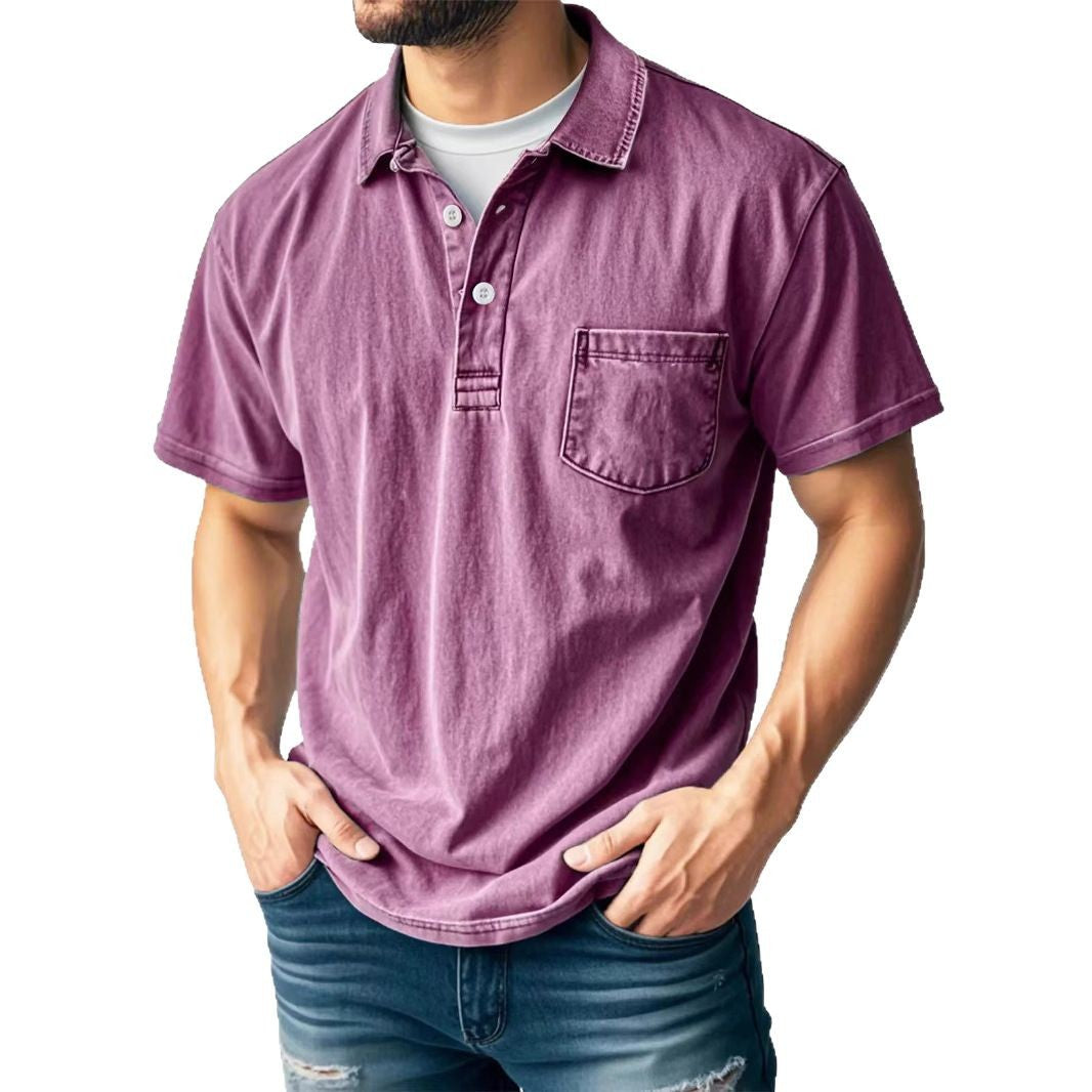 Men's polo shirt – Relaxed Fit – Breathable Material – Short Sleeves – Chest Pocket