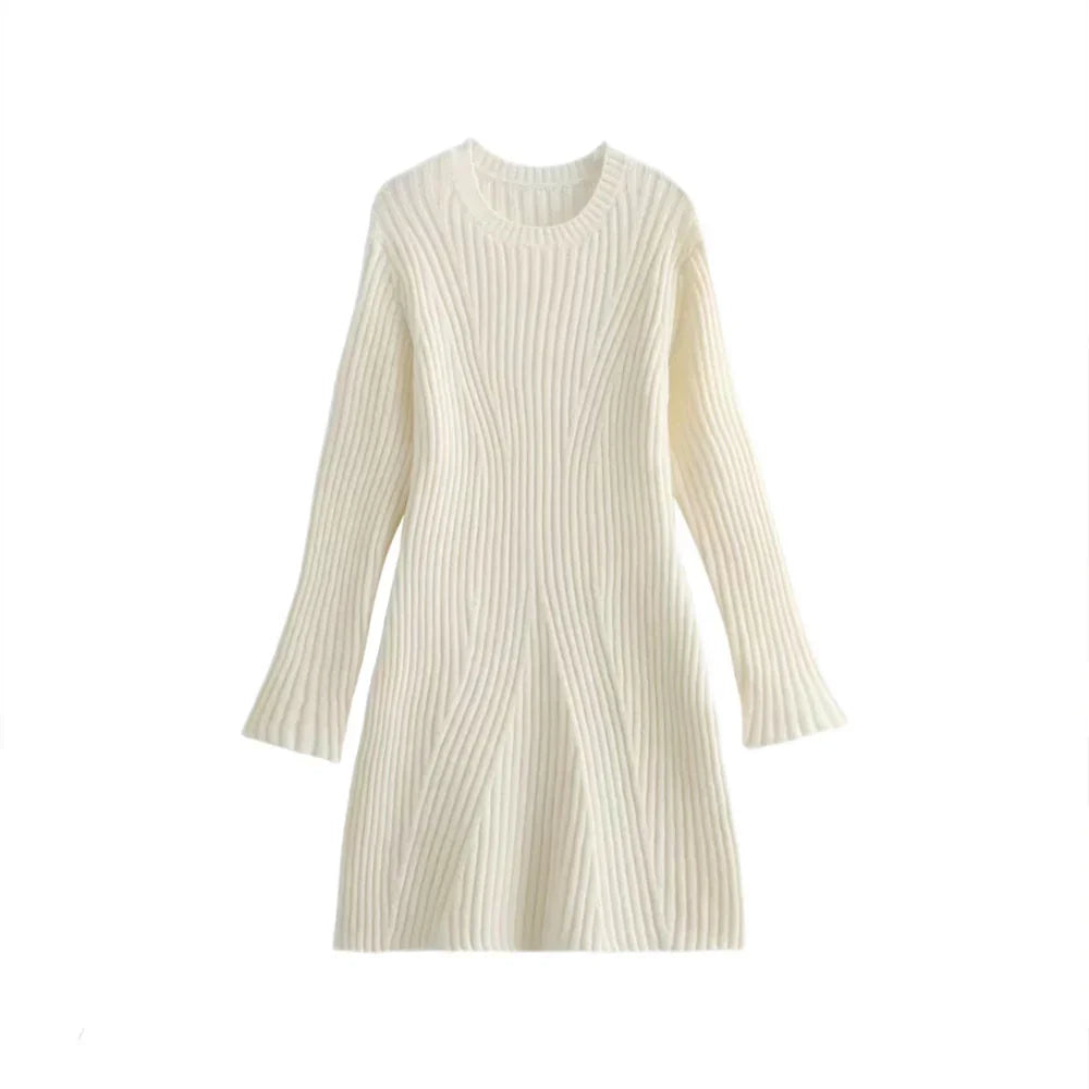 Jacky | Comfy Midi Jurk Met Lange Mouwen