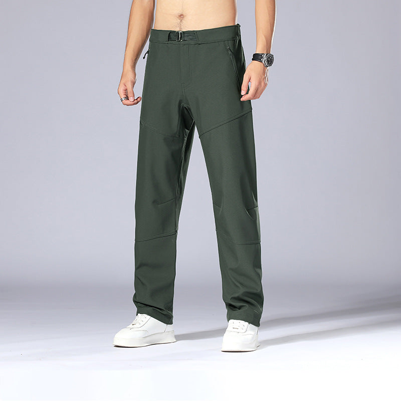 Men's Outdoor Pants – Relaxed Fit – Adjustable Waist – Zippered Pockets – Water-Repellent