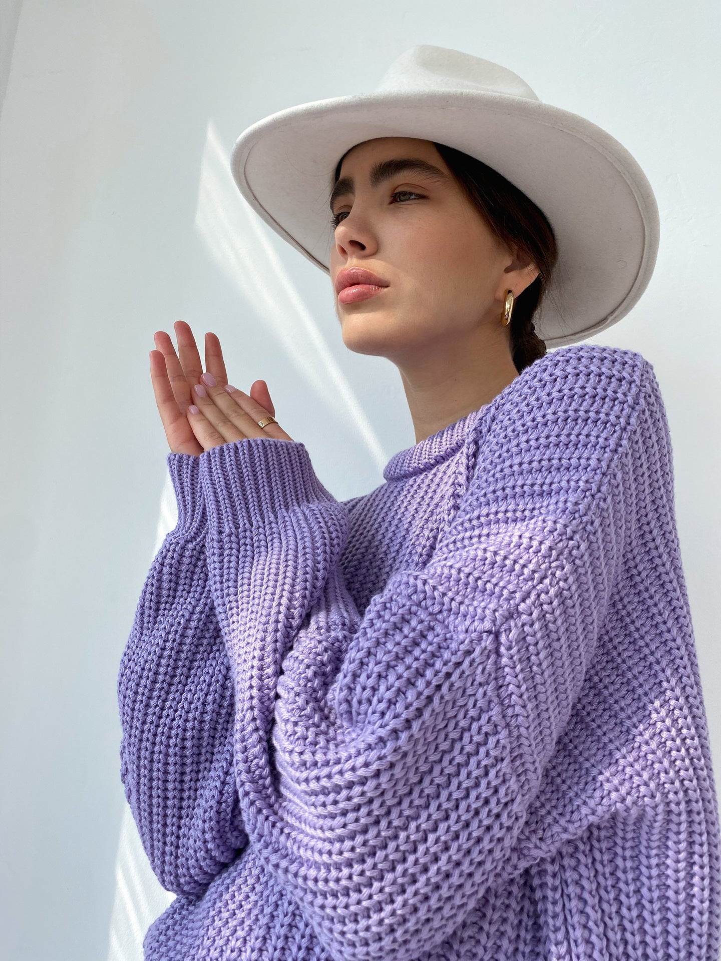 Ladies Sweater – Oversized Fit – Knitted – Ribbed Design – Long Sleeves – Casual