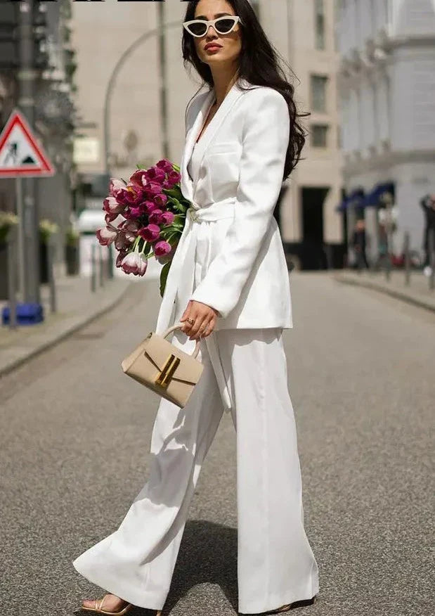 Stijlvolle Dames Blazer Set met Broek