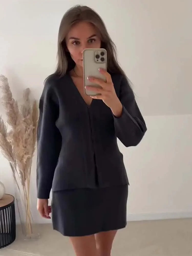 Lanah - Blazer en rok Twee delige Set