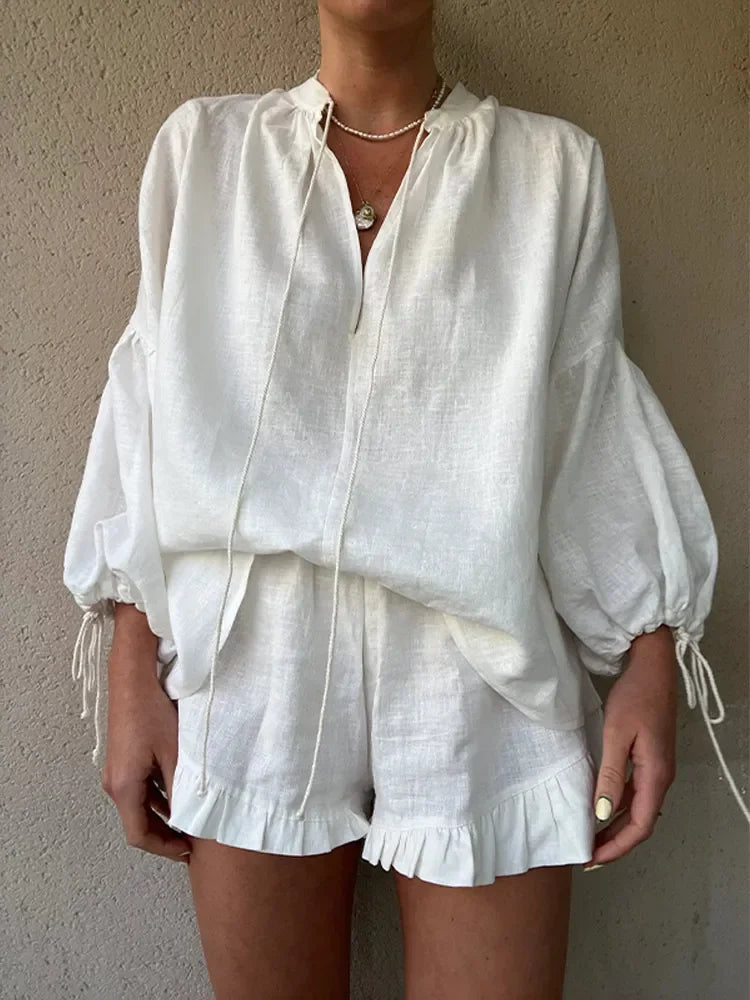 Luchtige Zomeroutfit: Top en Shorts