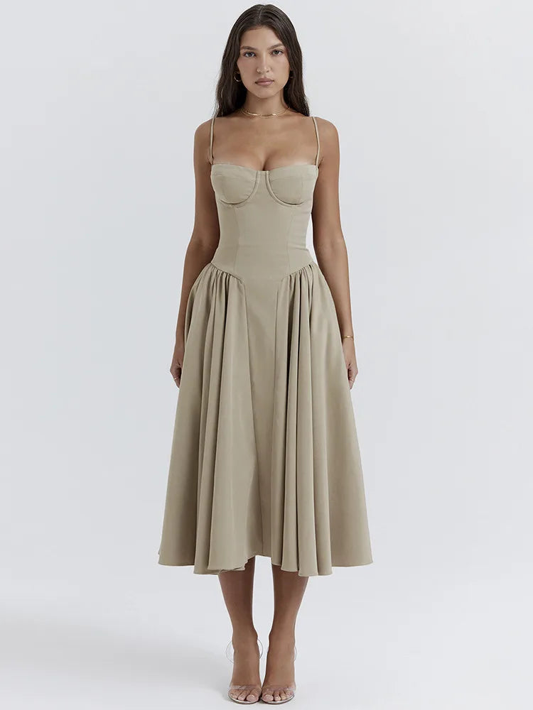 Strapless jurk met volle rok