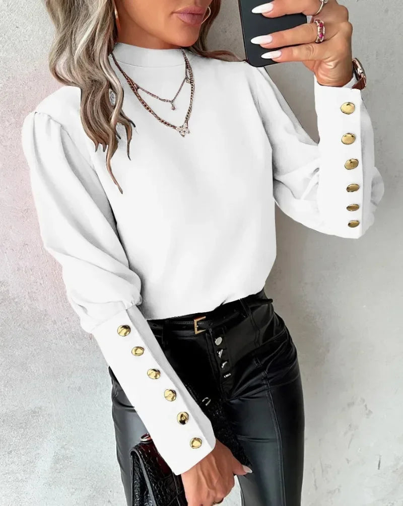 Lora | Elegant shirt met ronde hals voor dames