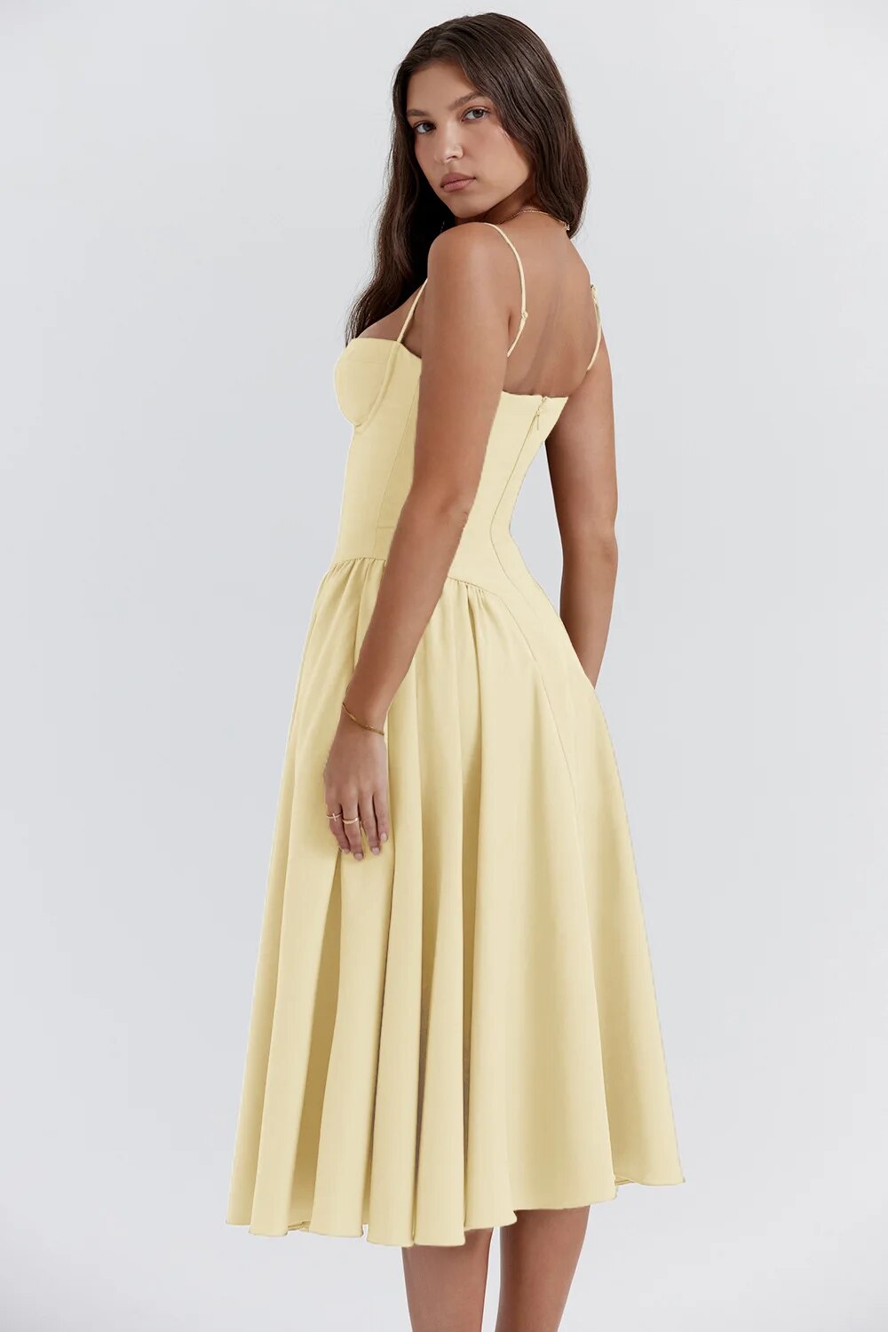 TULUM | Chic Mouwloze Midi Zomerkleed Met Corset Pasvorm