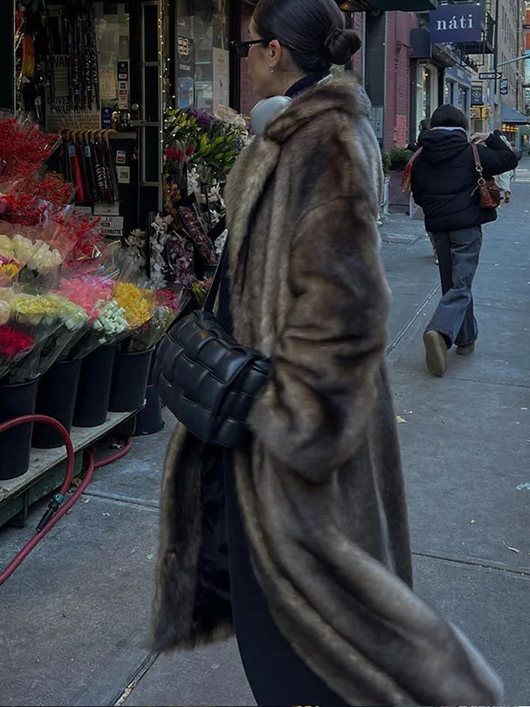 Imani Bont Lange Trenchcoat voor Dames