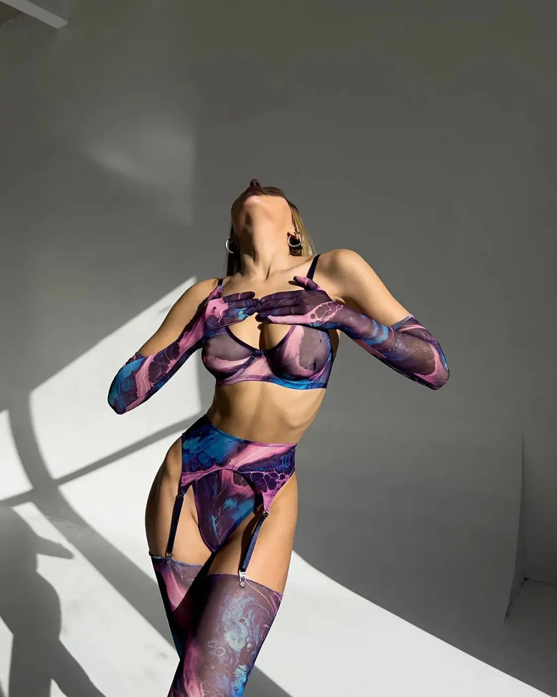 Poppy | 5-Delige Tie Dye Lingerie Set