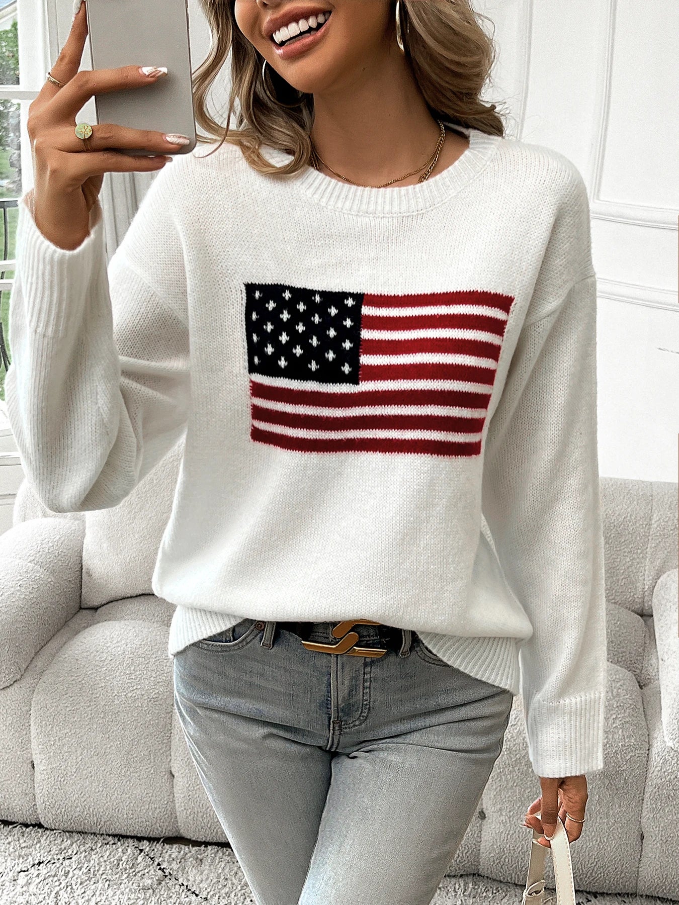 Hania | Trendy dames sweater met ronde hals
