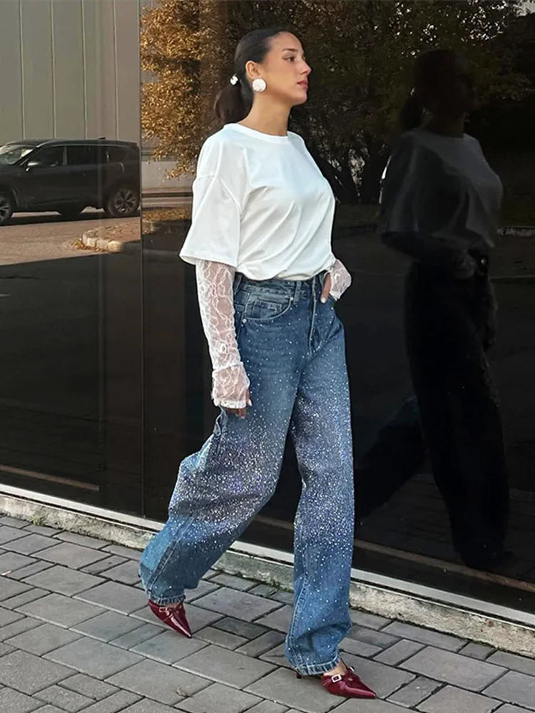 Chique Street Denim – Jeans met Hoge Taille
