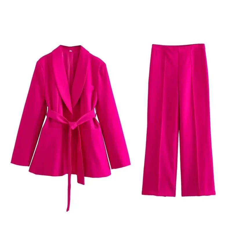 Stijlvolle Dames Blazer Set met Broek
