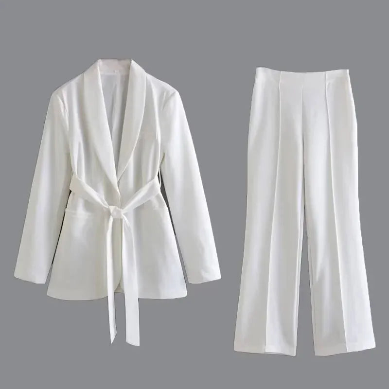 Stijlvolle Dames Blazer Set met Broek