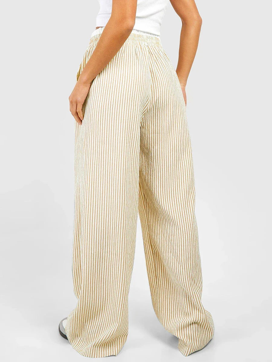 Striped lounge women's trousers