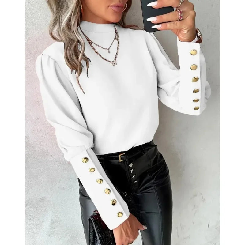 Lora | Elegant shirt met ronde hals voor dames
