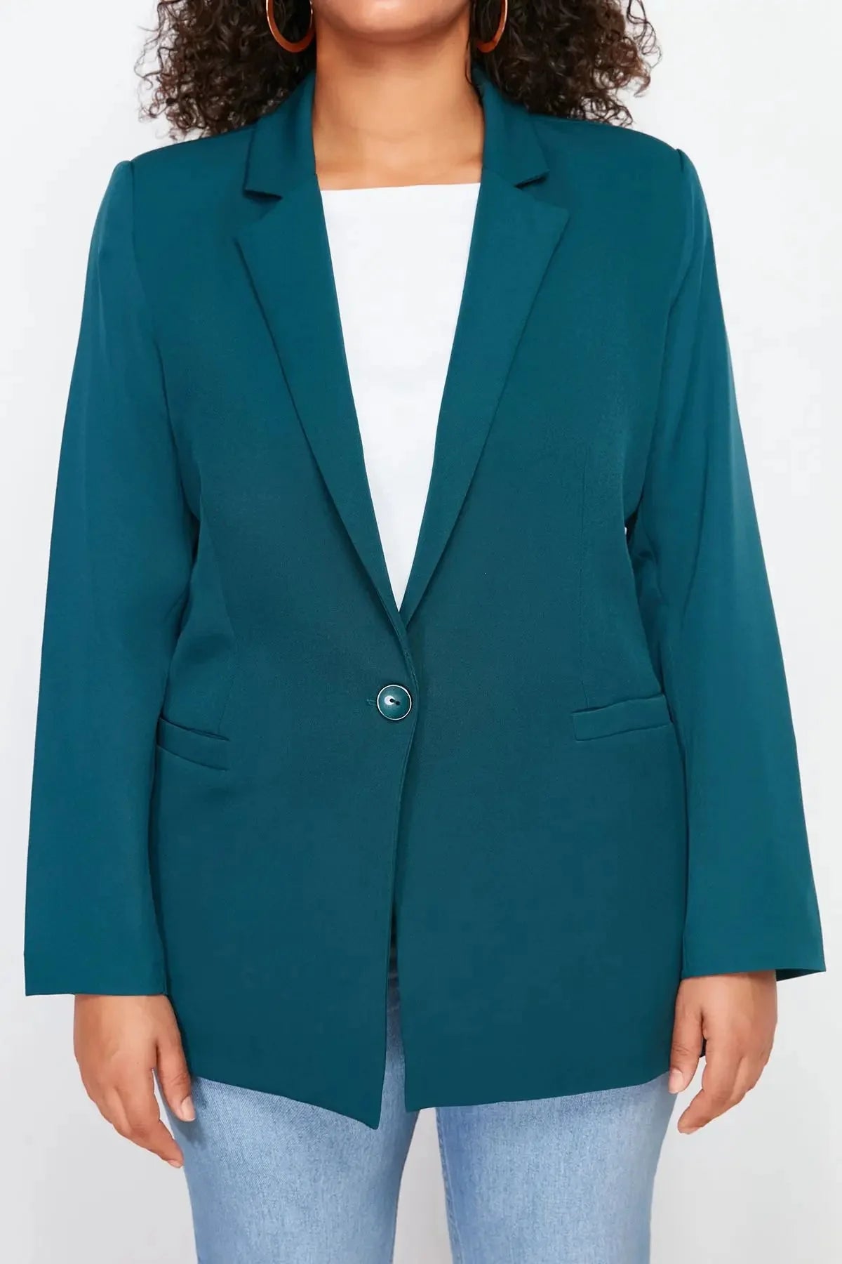 Blazer met bloemenvoering en relaxte pasvorm