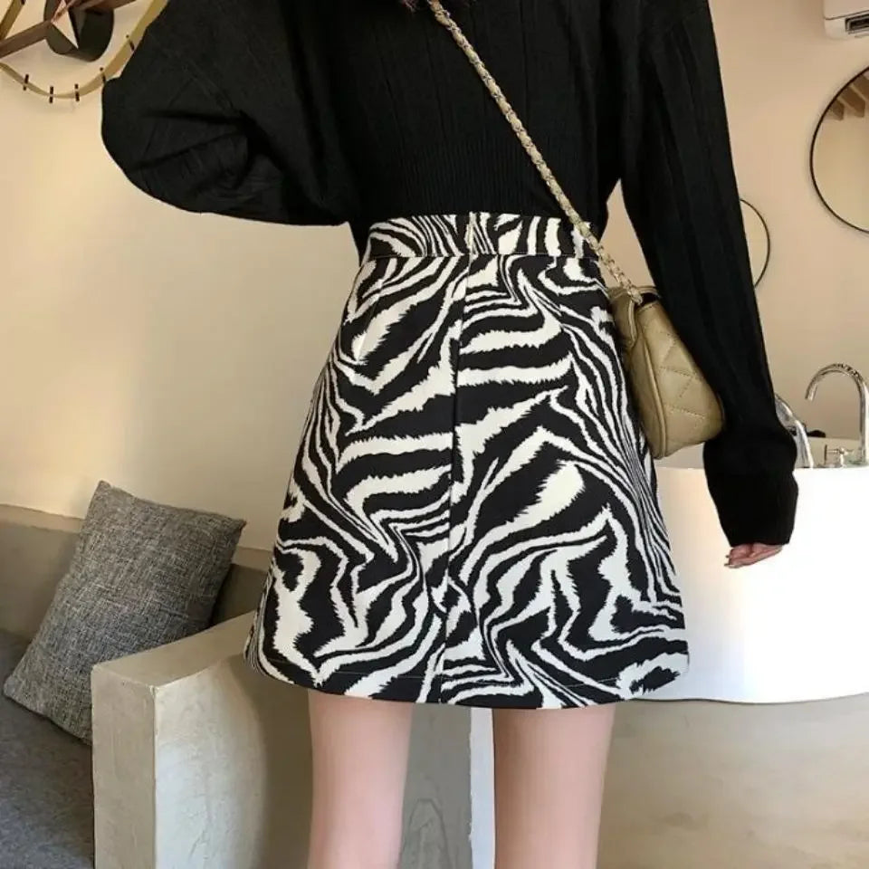 Mini rok met zebraprint