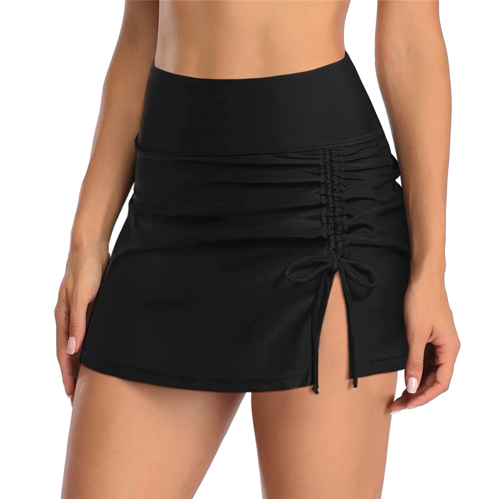 Dames Minirok – Nauwsluitend Model – Ruches Detail – Zijsplit – Comfort Stretch