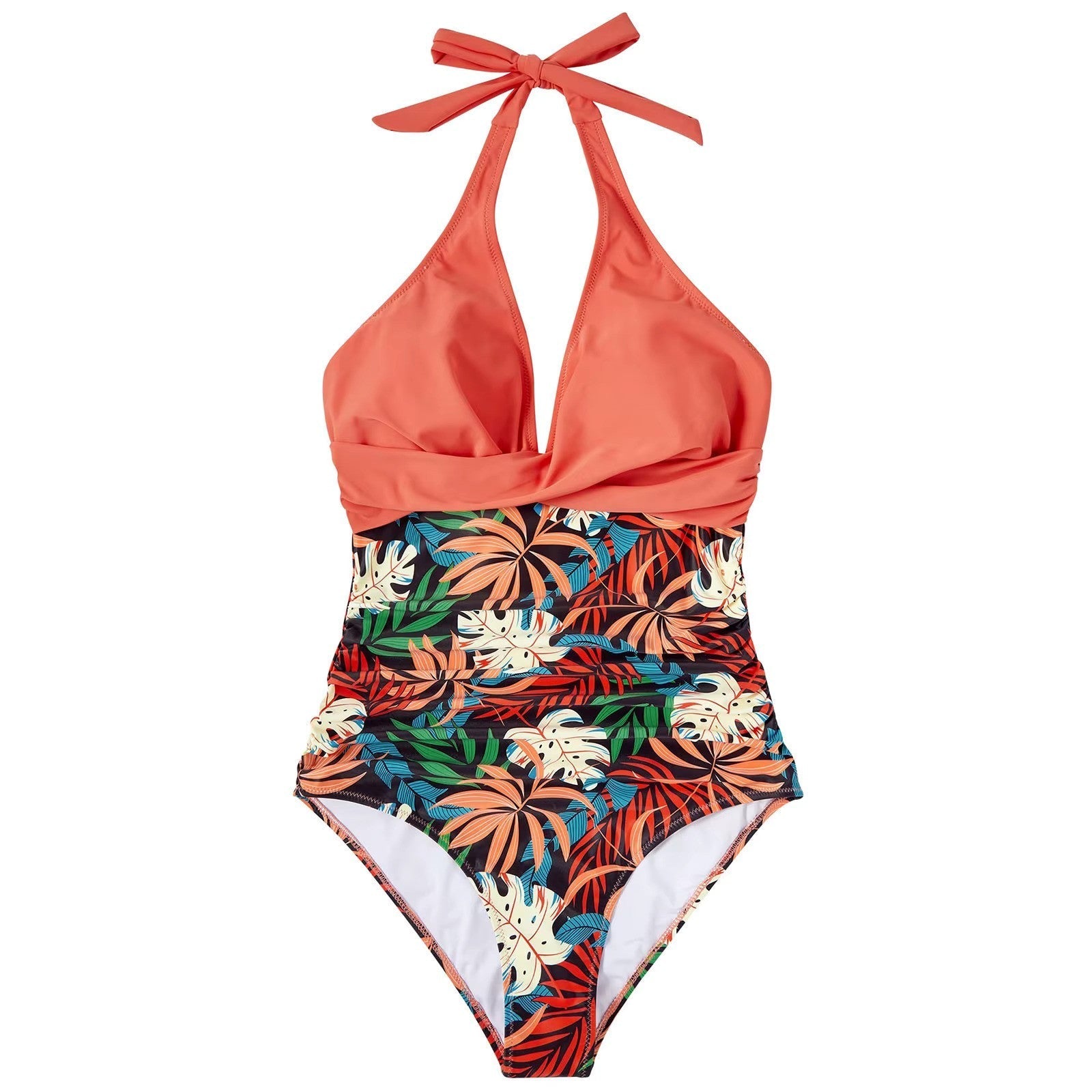 Dames Badpak - Halternek - Twist-Front Design - Hoge Taille - Comfortabel & Modieus