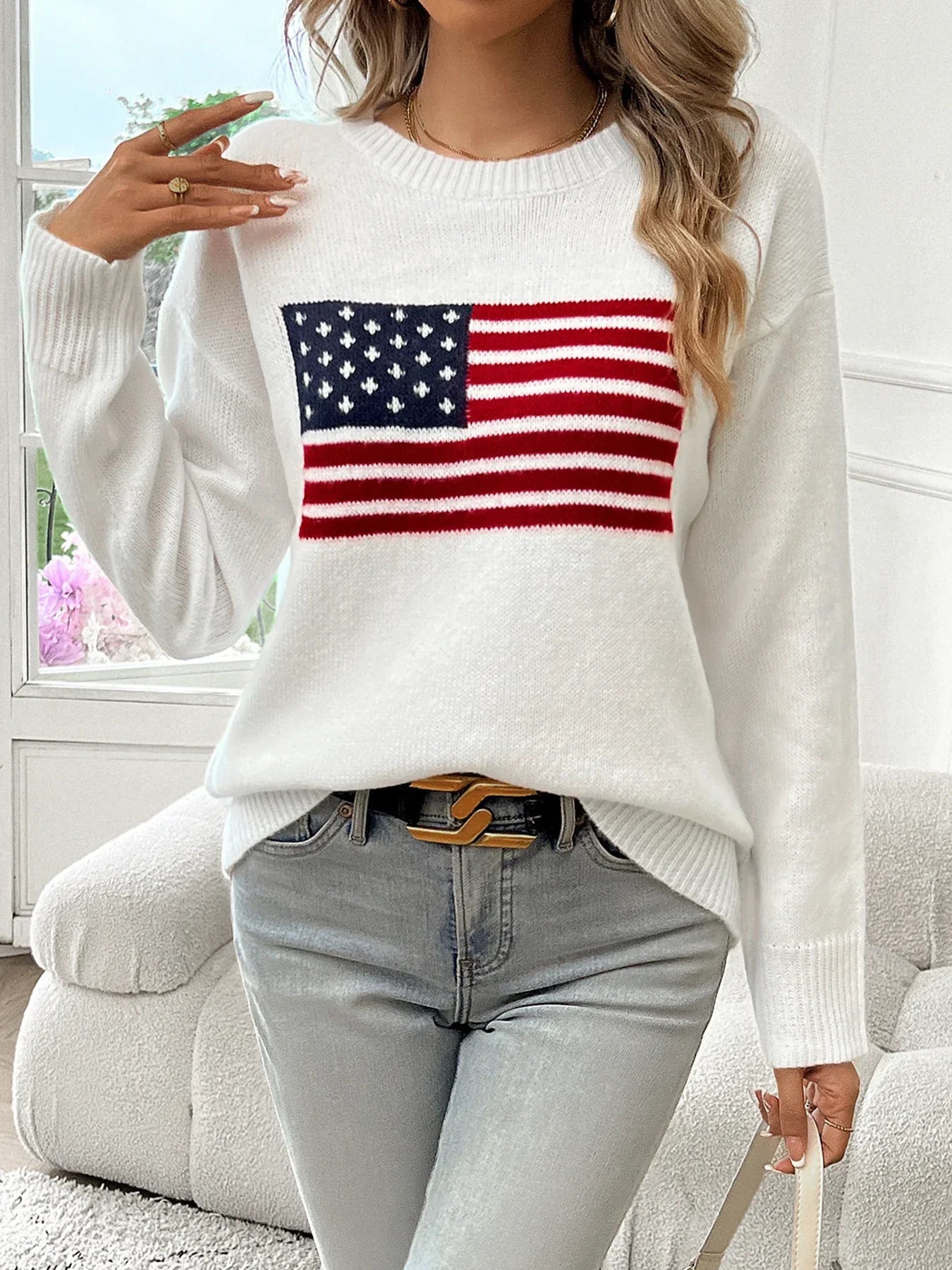 Hania | Trendy dames sweater met ronde hals