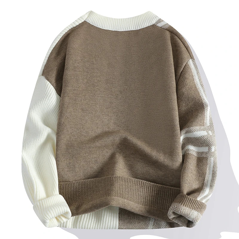Arthur Relaxed Fit Sweater | Color Block Crewneck Sweater