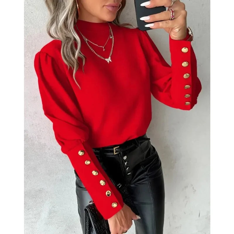 Lora | Elegant shirt met ronde hals voor dames