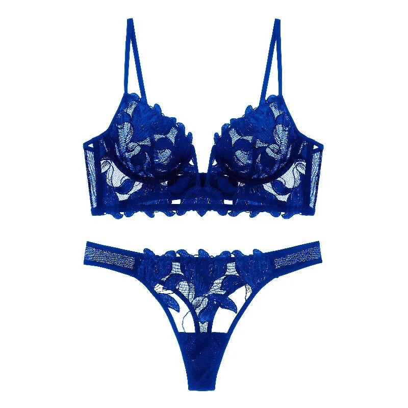 2-delig lingerie set - verfijnde bloemen dames bralette en broekje