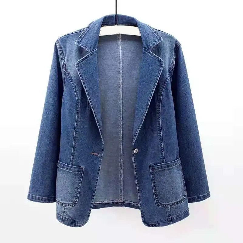 Denim blazer - stijlvolle damesjas in blauw