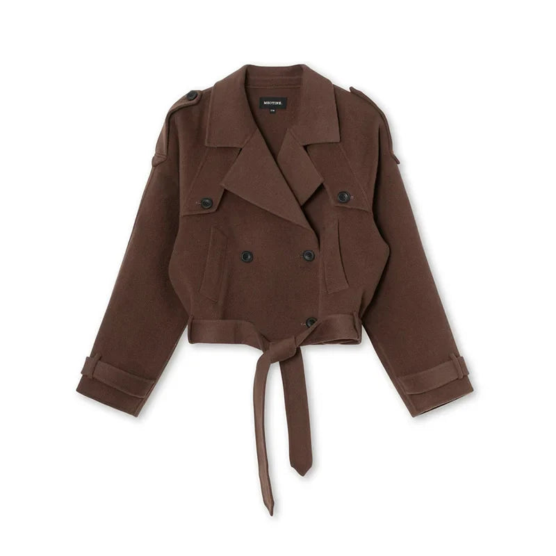 Noa - Stijlvolle Wollen Trenchcoat