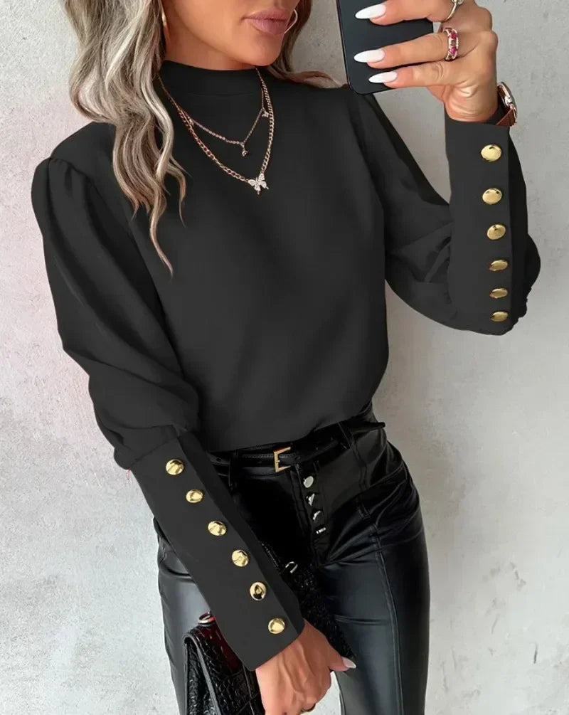 Lora | Elegant shirt met ronde hals voor dames