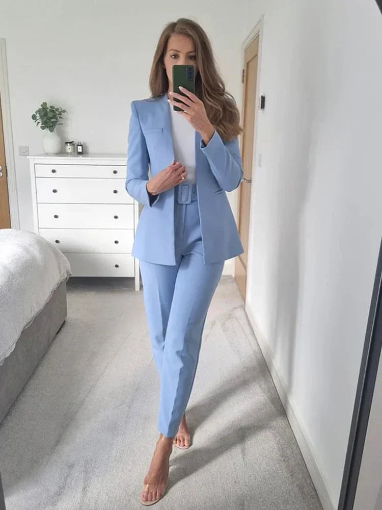 Classieke Blazer en Broek Combinatie