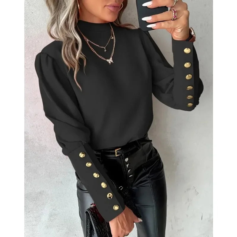 Lora | Elegant shirt met ronde hals voor dames
