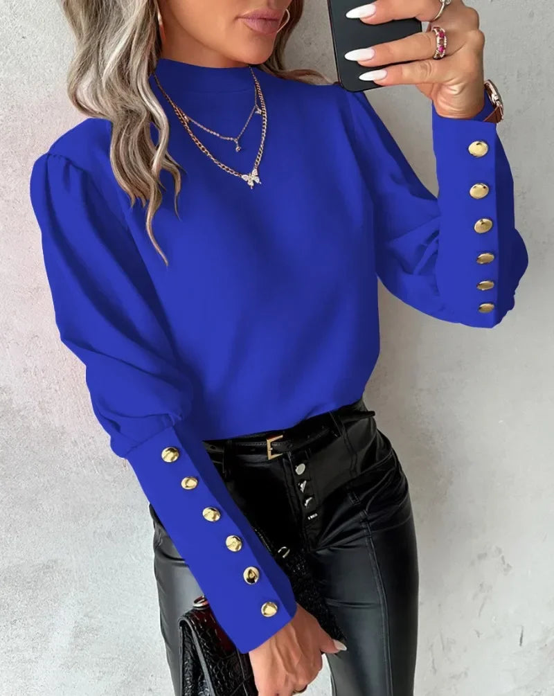 Lora | Elegant shirt met ronde hals voor dames