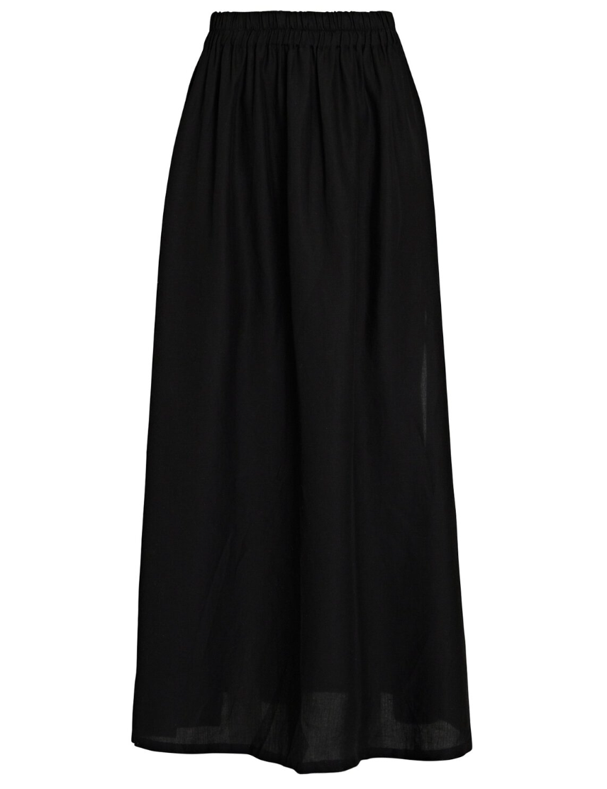 Zwarte maxi-rok met split