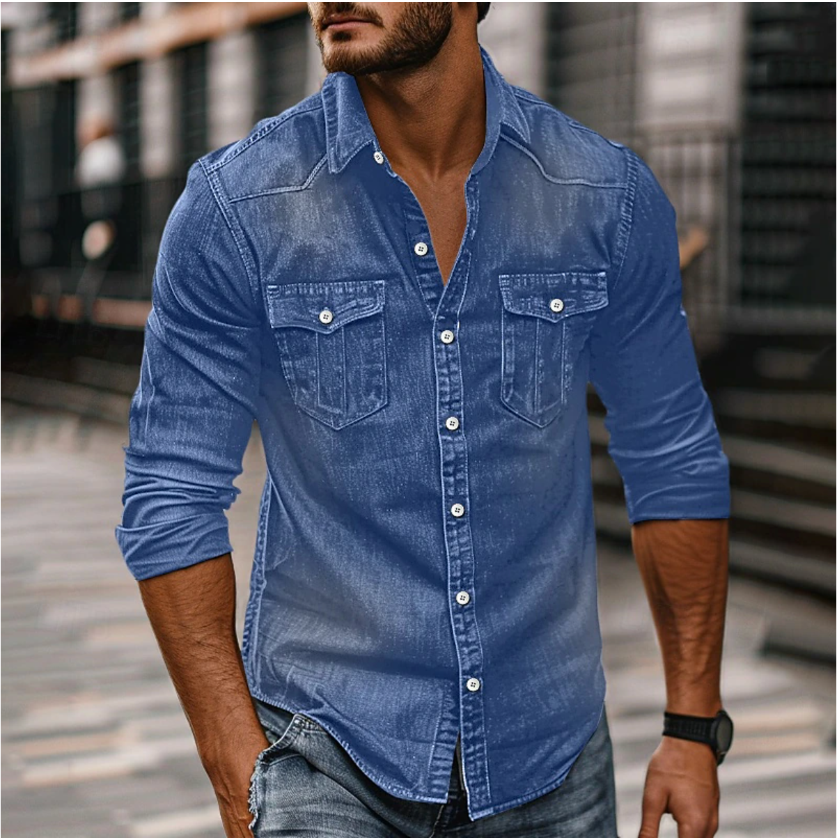 Hans | Denim Shirt voor Heren