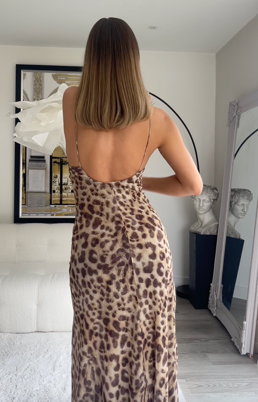 Merle | Maxi-Jurk Met Luipaard Print