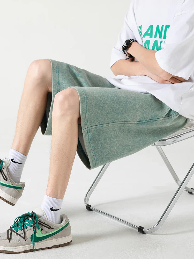 Men's Shorts – Relaxed Fit – Breathable Fabric – Elastic Waistband with Drawstring