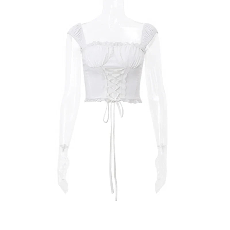 Romantic lace corset top