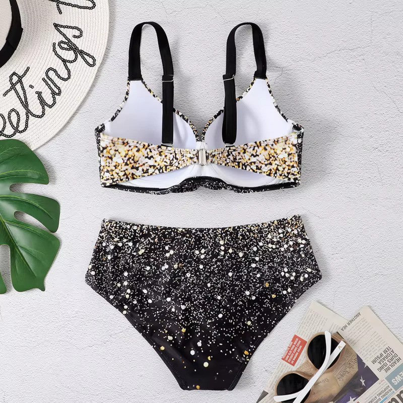 Dames Bikini Set – Beugel Top – Verstelbare Bandjes – Hoge Taille – Cut-Out Details