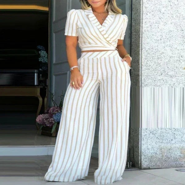 Gestreept Set Top en Broek Zomer Lente