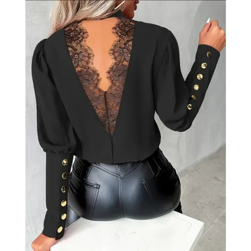 Lora | Elegant shirt met ronde hals voor dames