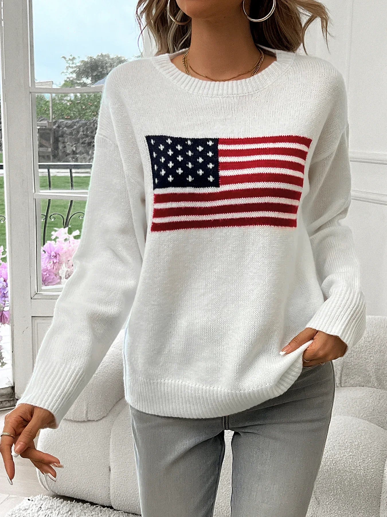 Hania | Trendy dames sweater met ronde hals